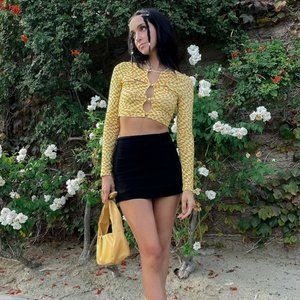 Selby Mini Skirt Black - Princess Polly